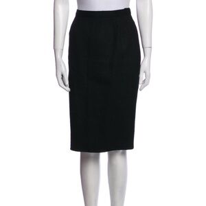 Oscar de la Renta Classic Black Pencil Skirt